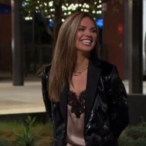 Cami NYC Leia Lace blush pink Silk Cami with black lace Size Small